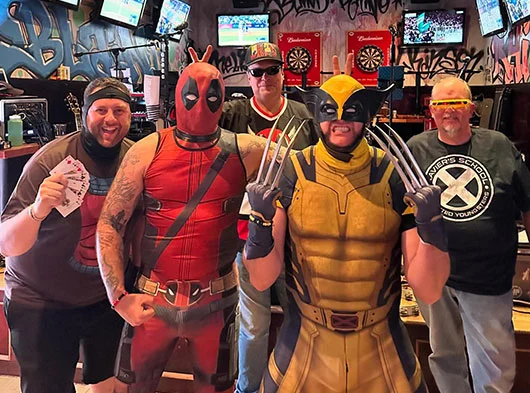 Smoove Series dressed in X-Men costumes for Halloween Show in 2024 at The Blind Rhino in South Norwalk, CT