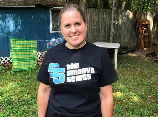 Smoove Series fan dressed in a vintage Smoove Series tshirt